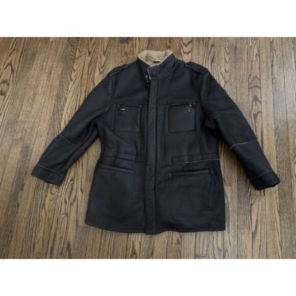 Mens Real Shearling Jacket Size Large - Picture 1 of 5